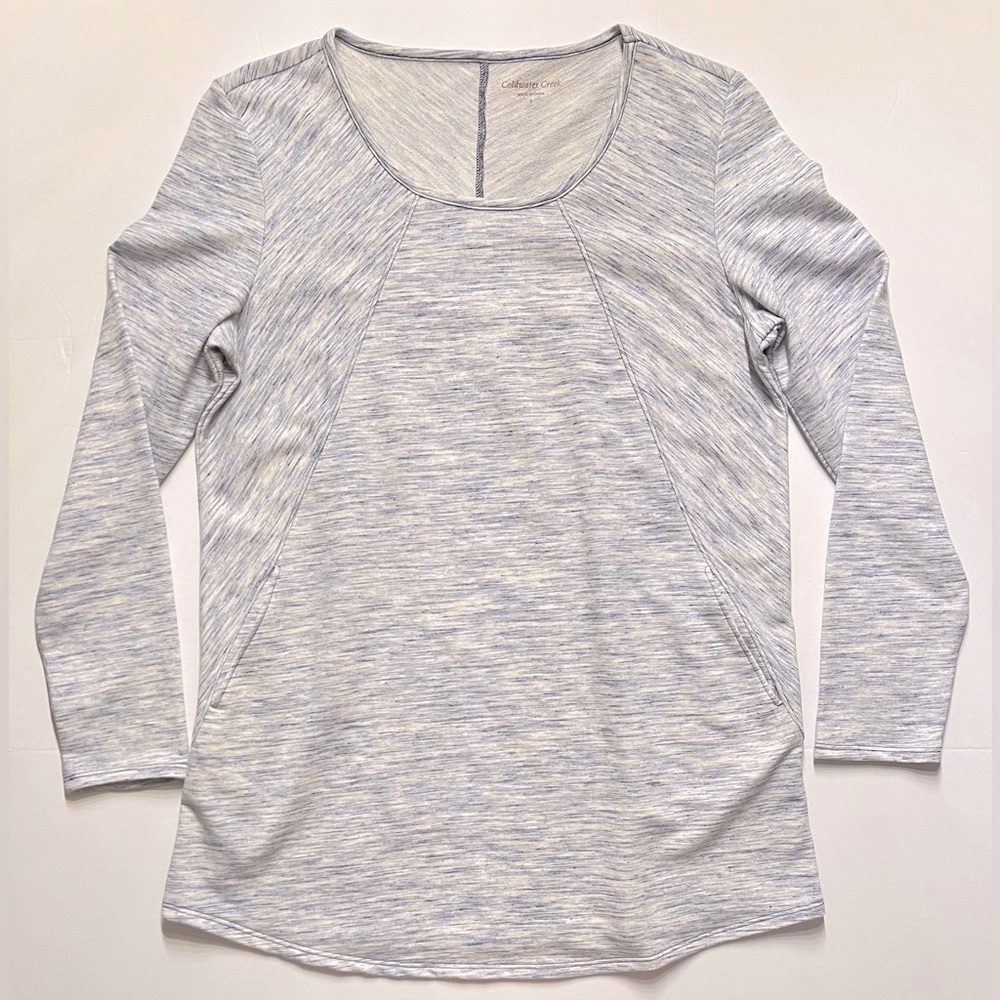 Coldwater Creek Women Small Long Sleeve Pullover Shirt Pockets Athletic Tunic